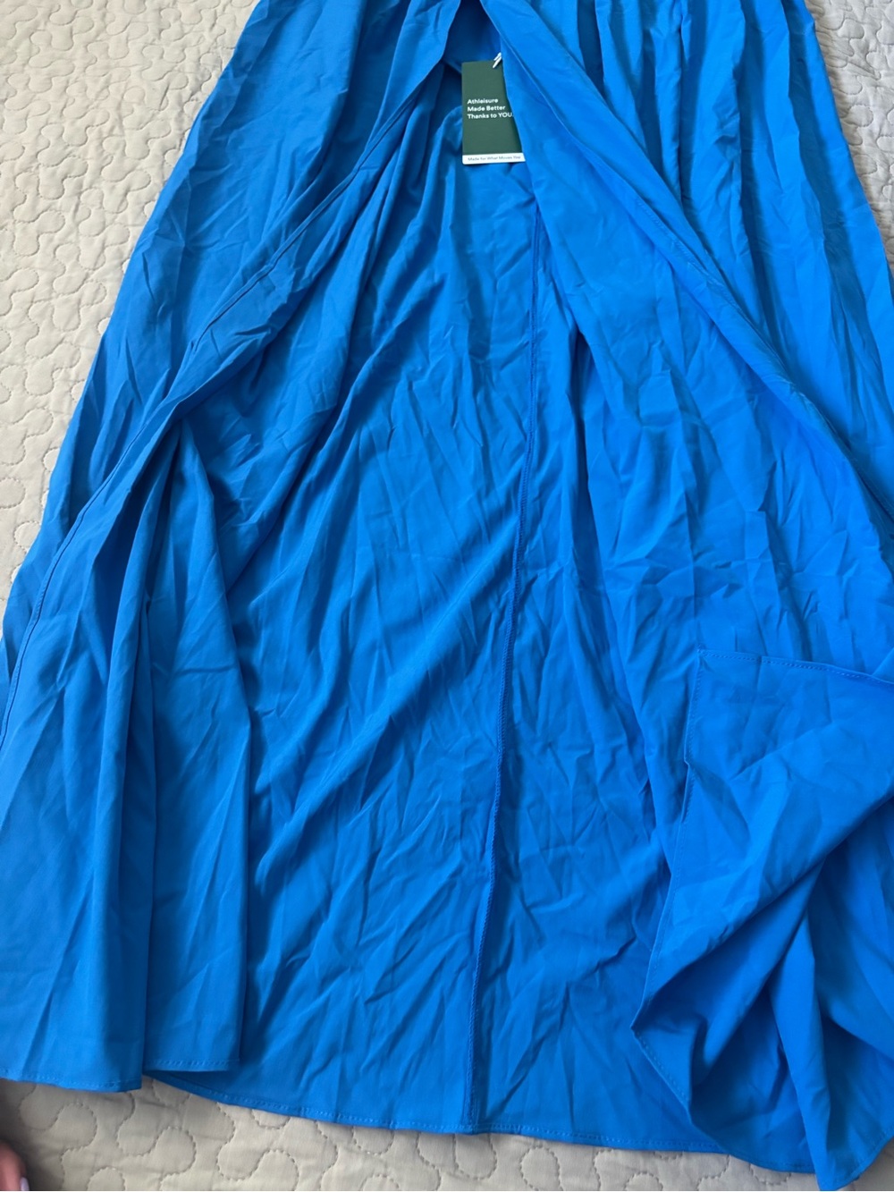 HALARA Bright Blue High Waisted 2-in-1 Flowy Quick Dry Maxi Skirt - Picture 7 of 14